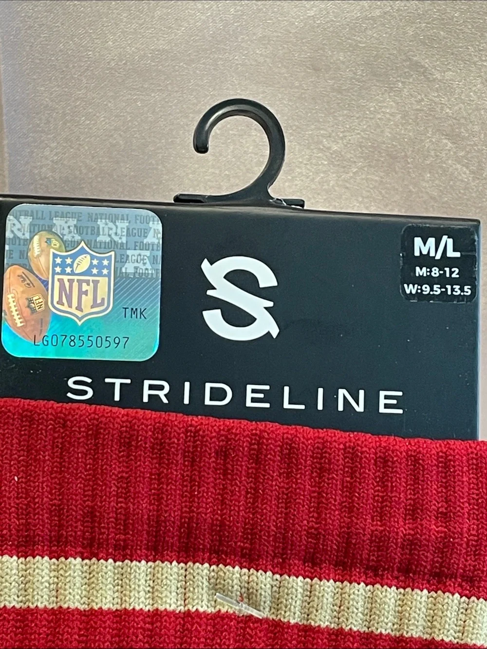 Unisex Strideline San Francisco 49ers Premium Knit Crew Socks - NWT M/L